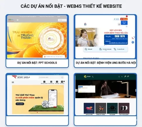 DỰ ÁN NỔI BẬT THIẾT KẾ WEBSITE CHUYÊN NGHIỆP, CHUẨN SEO